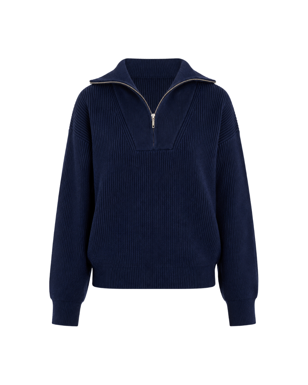 Women's Polyester Knit Pullover Sweater – Relaxed Loose Fit Top