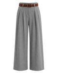 Women's High-Waisted Wide Leg Pants – Elegant Pleated Trousers
