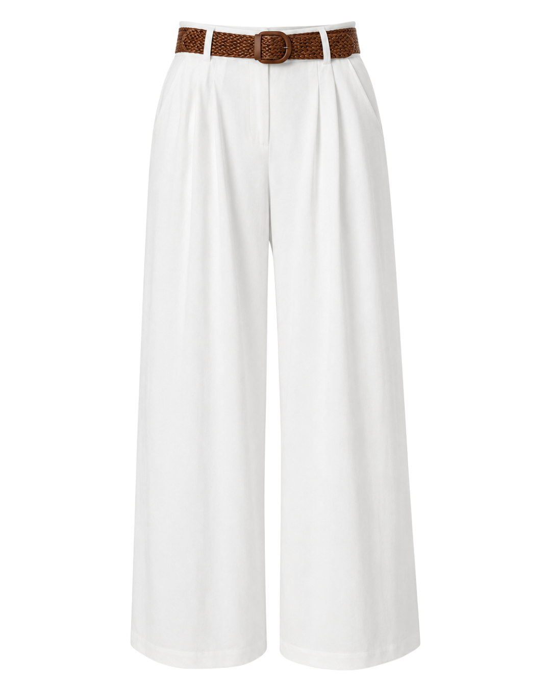 Women's High-Waisted Wide Leg Pants – Elegant Pleated Trousers