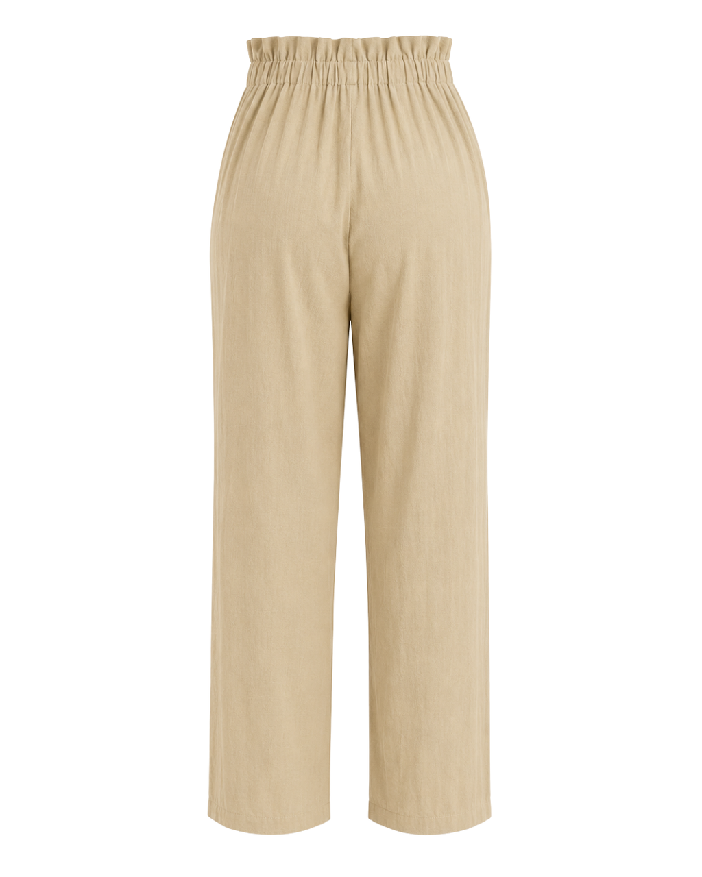 Women's Cotton Linen Trousers – High Waist Straight Leg Pants