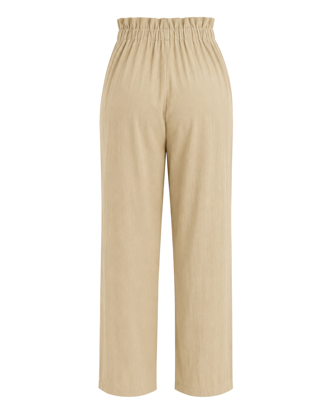 Women's Cotton Linen Trousers – High Waist Straight Leg Pants